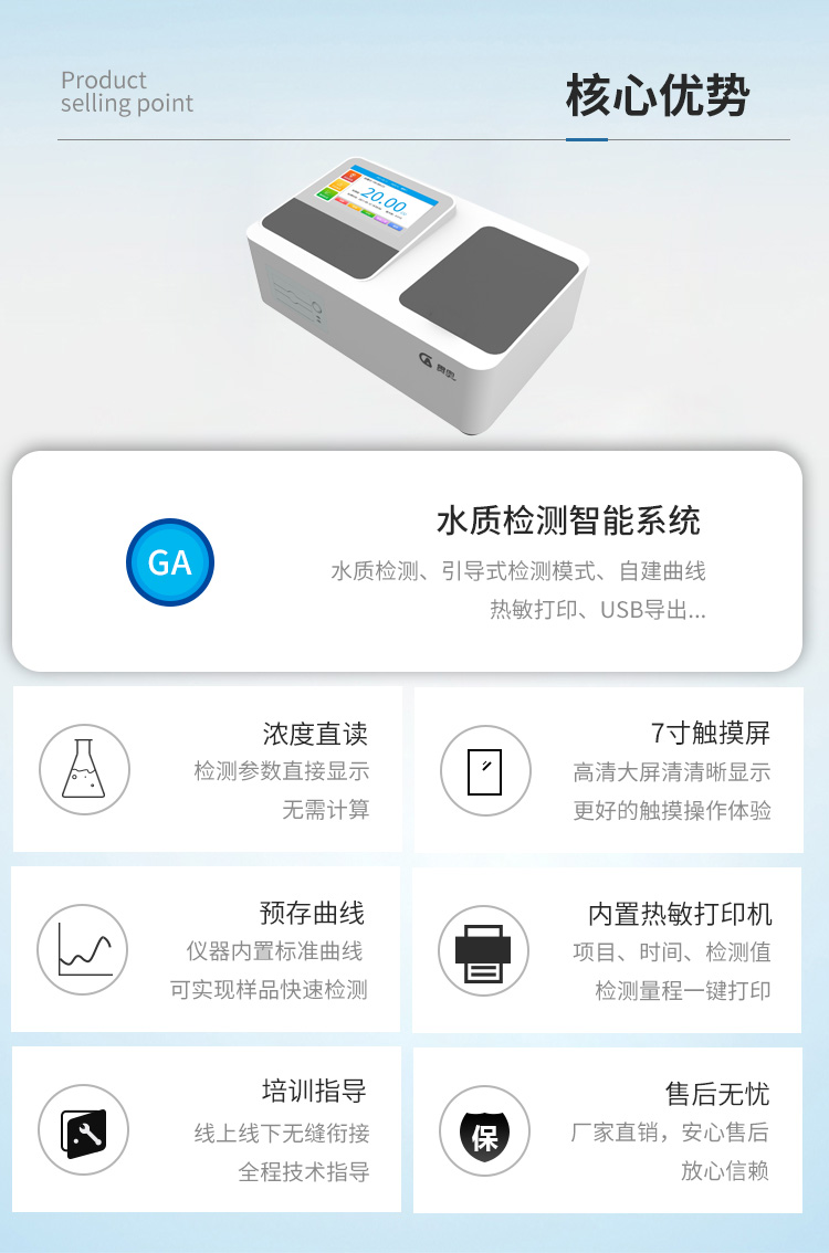 实验室台式水质检测仪核心优势